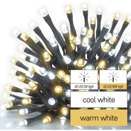 LED utomhus julkedja  120xLED/17m IP44 varm/kall vit 