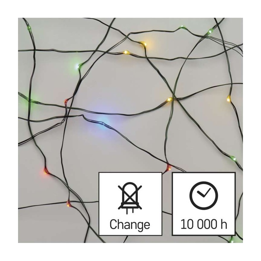 LED utomhus julkedja  150xLED/20m IP44 flerfärgade
