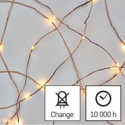 LED utomhus julkedja  150xLED/20m IP44 varm vit 