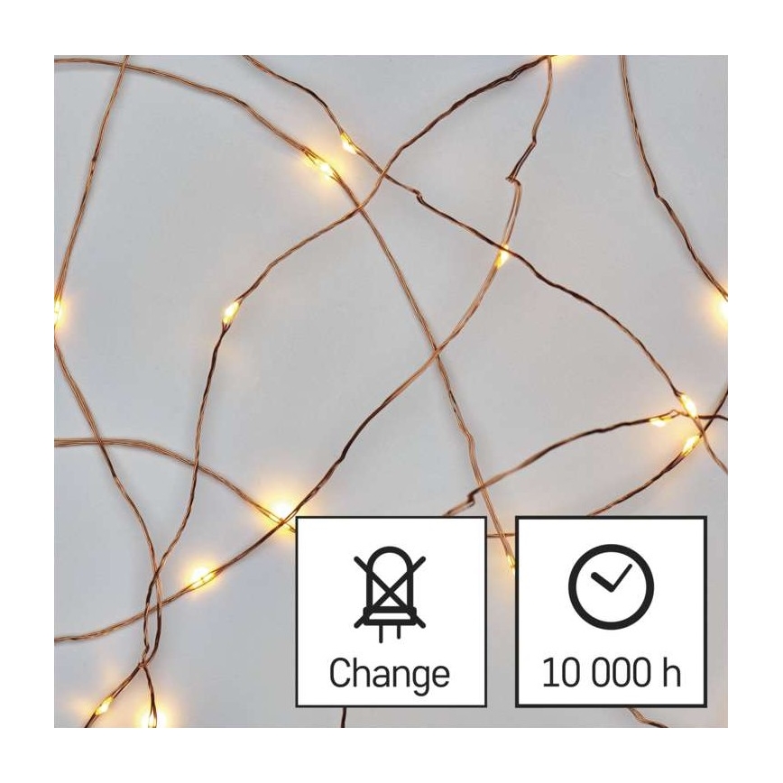 LED utomhus julkedja  150xLED/20m IP44 varm vit 