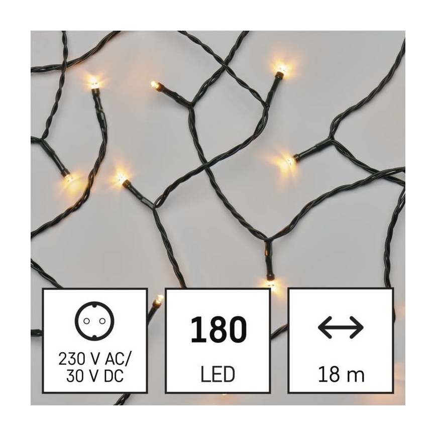 LED utomhus julkedja  180xLED/23m IP44 vintage