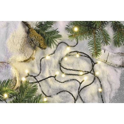 LED utomhus julkedja  180xLED/8 funktioner 23m IP44 varm vit 