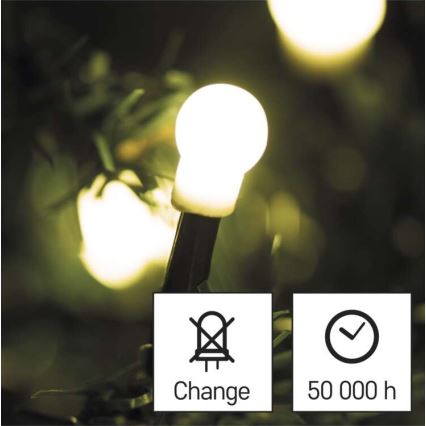 LED utomhus julkedja  200xLED/25m IP44 varm vit 