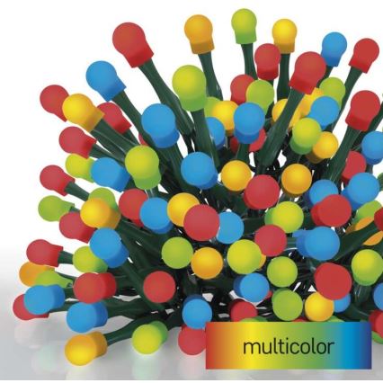 LED utomhus julkedja  200xLED/8 funktioner 25m IP44 flerfärgade