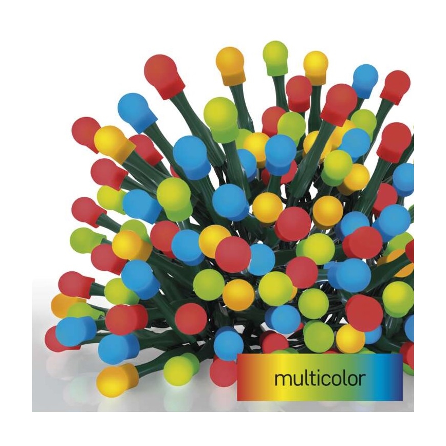 LED utomhus julkedja  200xLED/8 funktioner 25m IP44 flerfärgade