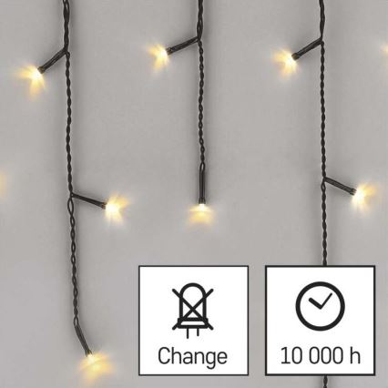 LED utomhus julkedja  200xLED/8 funktioner 8,6m IP44 varm vit 