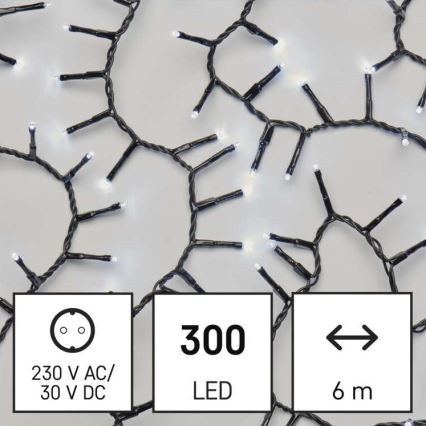 LED utomhus julkedja  300xLED/11m IP44 kall vit 