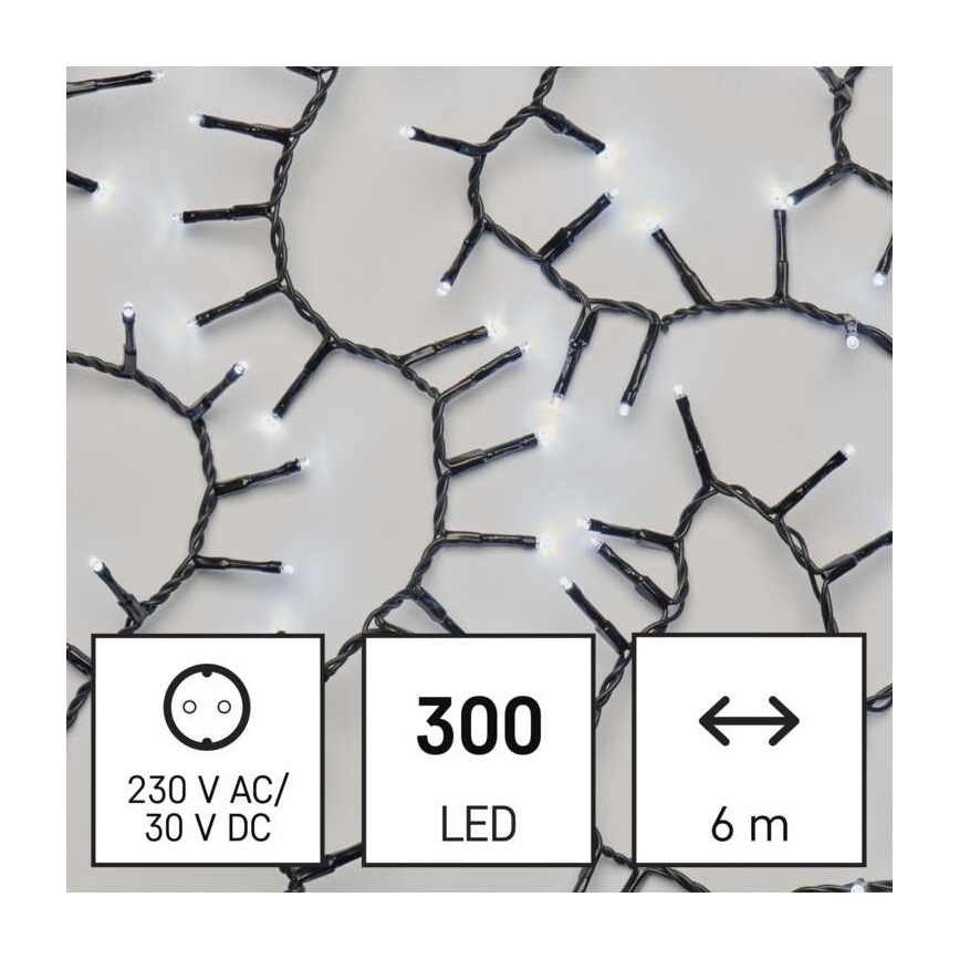 LED utomhus julkedja  300xLED/11m IP44 kall vit 