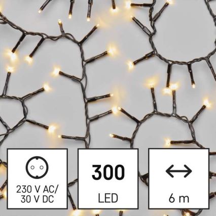 LED utomhus julkedja  300xLED/11m IP44 varm vit 