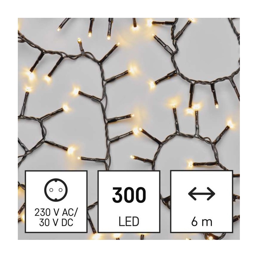 LED utomhus julkedja  300xLED/11m IP44 varm vit 