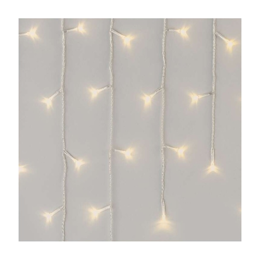 LED utomhus julkedja  300xLED/8 funktioner 10m IP44 varm vit  + fjärrkontroll 