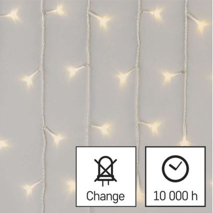 LED utomhus julkedja  300xLED/8 funktioner 10m IP44 varm vit  + fjärrkontroll 