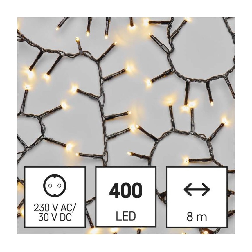 LED utomhus julkedja  400xLED/13m IP44 varm vit 