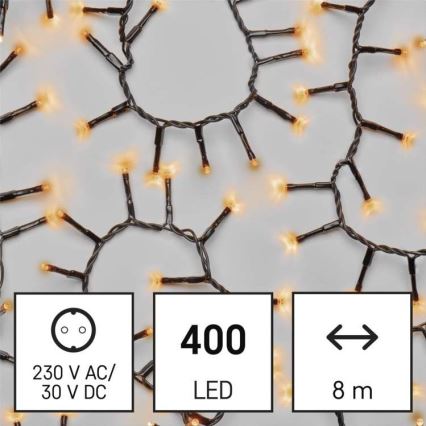 LED utomhus julkedja  400xLED/13m IP44 vintage