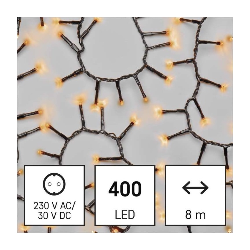 LED utomhus julkedja  400xLED/13m IP44 vintage