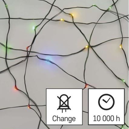 LED utomhus julkedja  40xLED/9m IP44 flerfärgade