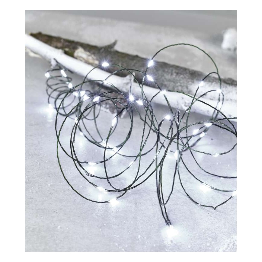 LED utomhus julkedja  40xLED/9m IP44 kall vit 