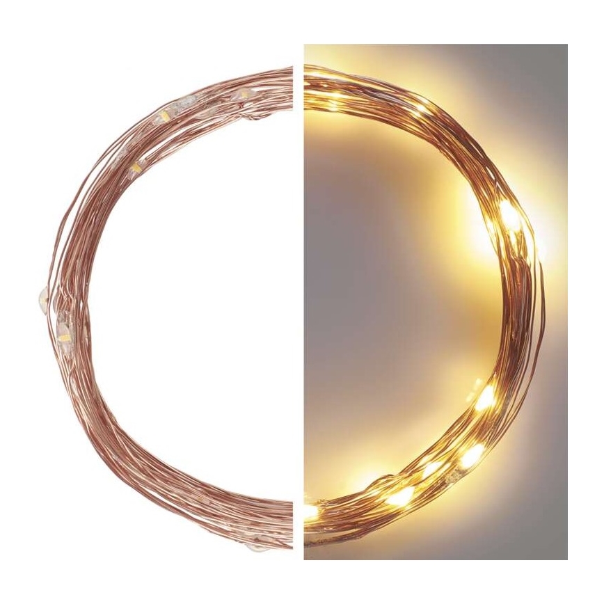 LED utomhus julkedja  40xLED/9m IP44 varm vit 
