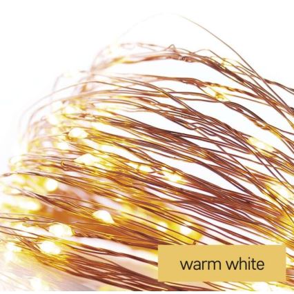 LED utomhus julkedja  40xLED/9m IP44 varm vit 