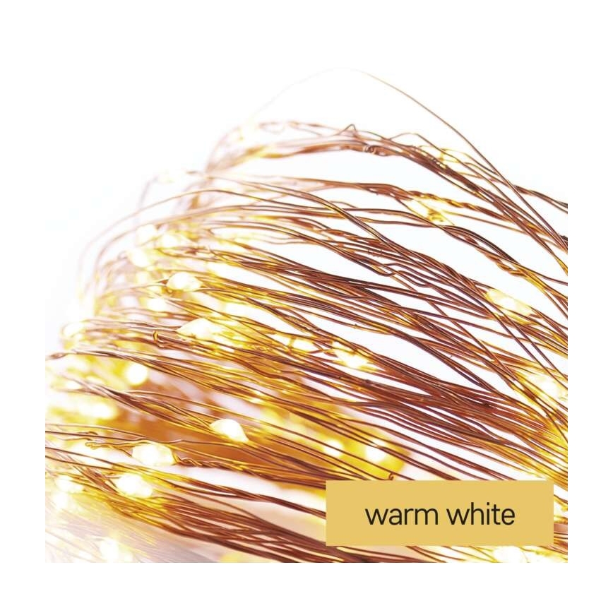 LED utomhus julkedja  40xLED/9m IP44 varm vit 