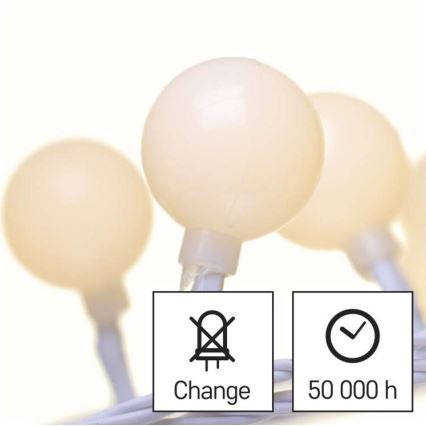 LED utomhus julkedja  40xLED/9m IP44 varm vit 