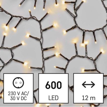 LED utomhus julkedja  600xLED/17m IP44 varm vit