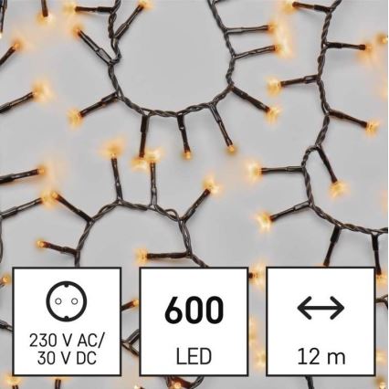 LED utomhus julkedja  600xLED/17m IP44 vintage