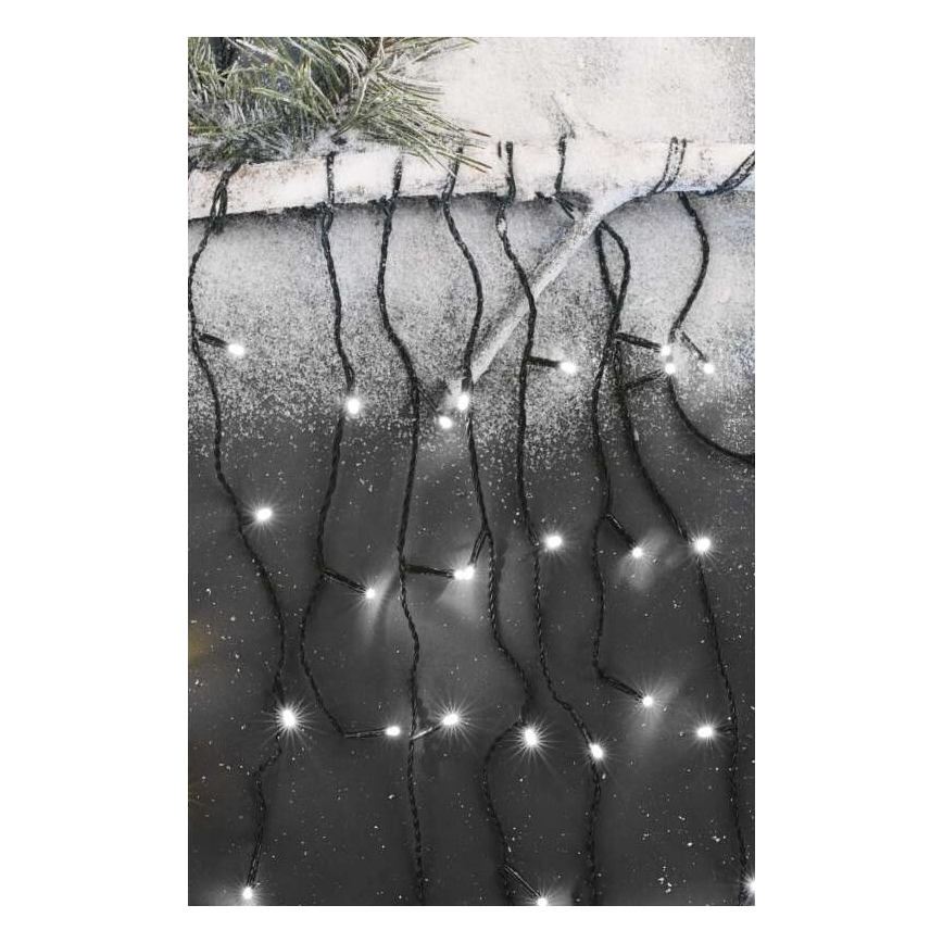 LED utomhus julkedja  600xLED/8 funktioner 15m IP44 kall vit 