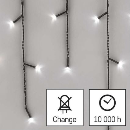 LED utomhus julkedja  600xLED/8 funktioner 15m IP44 kall vit 