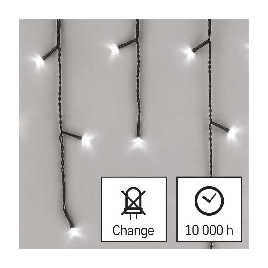 LED utomhus julkedja  600xLED/8 funktioner 15m IP44 kall vit 