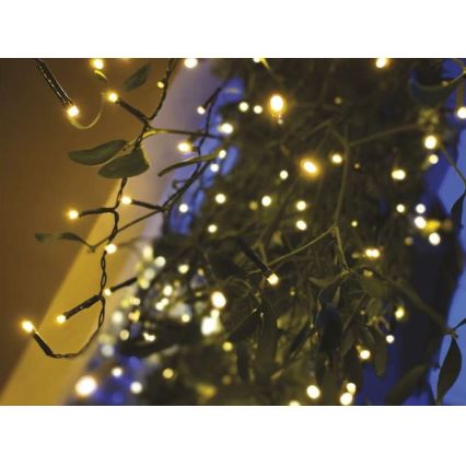 LED utomhus julkedja  600xLED/8 funktioner 15m IP44 varm vit 