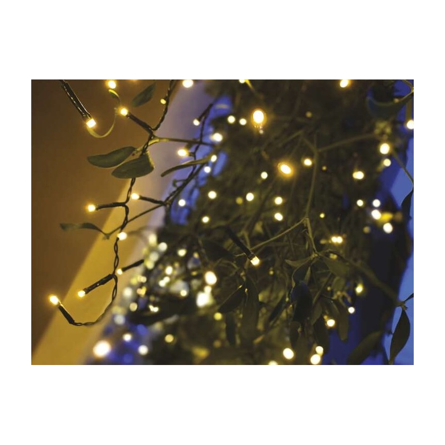 LED utomhus julkedja  600xLED/8 funktioner 15m IP44 varm vit 