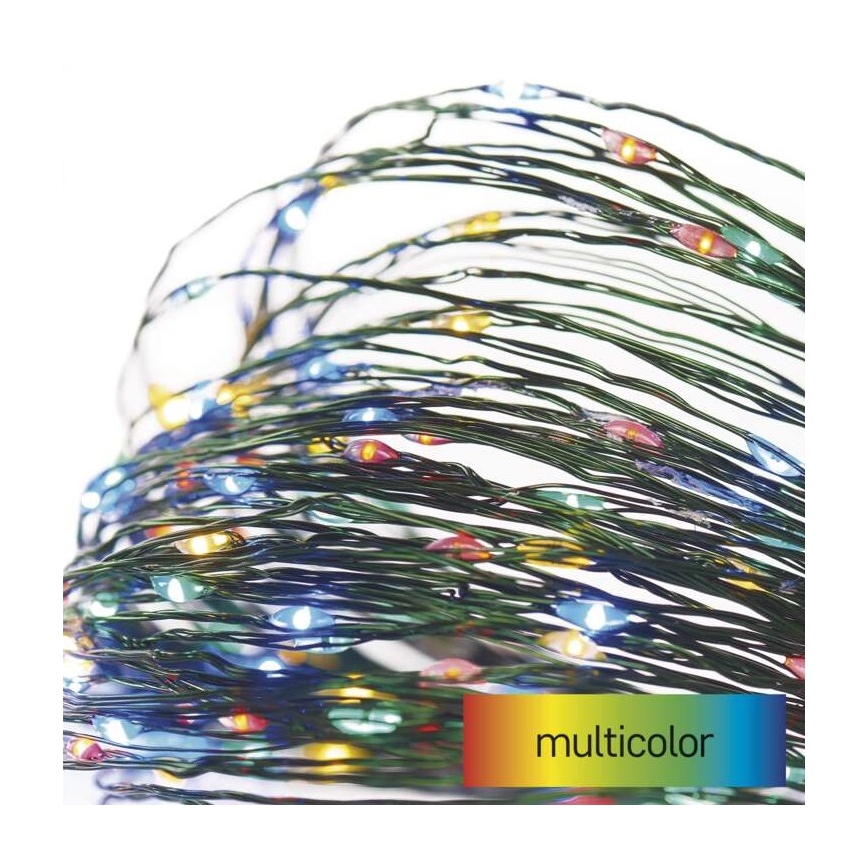 LED utomhus julkedja  75xLED/12,5m IP44 flerfärgade