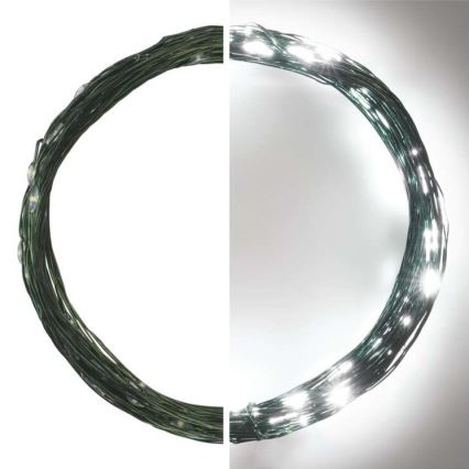 LED utomhus julkedja  75xLED/12,5m IP44 kall vit 