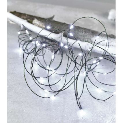LED utomhus julkedja  75xLED/12,5m IP44 kall vit 