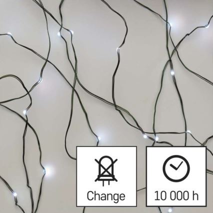 LED utomhus julkedja  75xLED/12,5m IP44 kall vit 