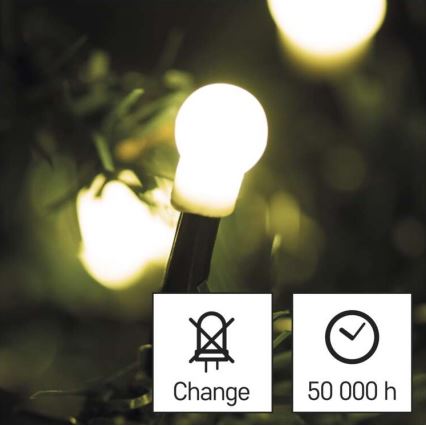 LED utomhus julkedja  80xLED/13m IP44 varm vit 