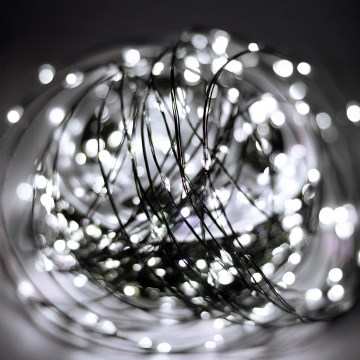 LED utomhus julslinga 1500xLED/230V 8 funktioner 153 m IP44 kallvit + fjärrkontroll