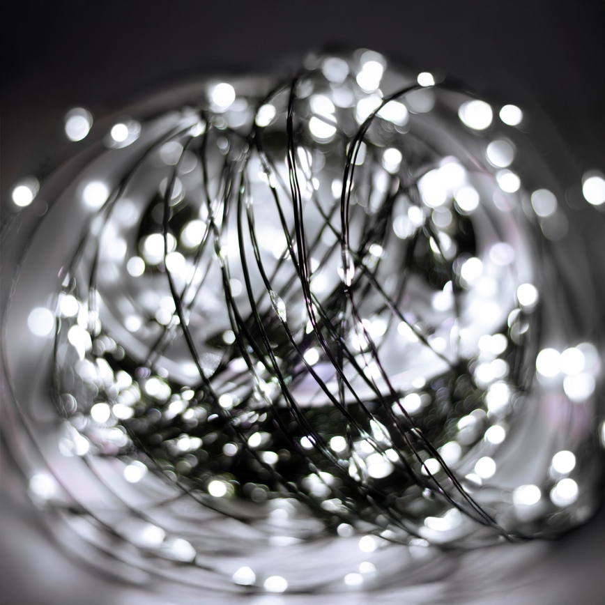 LED utomhus julslinga 1500xLED/230V 8 funktioner 153 m IP44 kallvit + fjärrkontroll