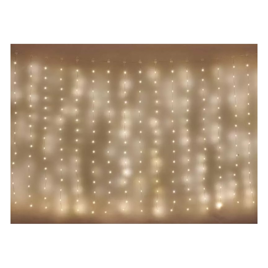 LED Utomhus julslinga 180xLED/8 funktioner 6,7 m IP44 varm vit