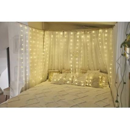 LED Utomhus julslinga 240xLED/8 funktioner 6,7 m IP44 varm vit