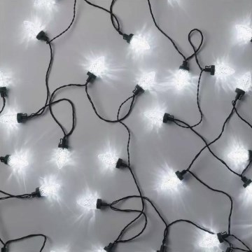 LED Utomhus julslinga 50xLED/8 funktioner 14,8 m IP44 kall vit