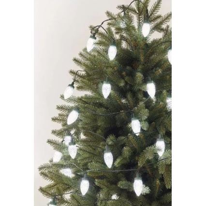 LED Utomhus julslinga 50xLED/8 funktioner 14,8 m IP44 kall vit