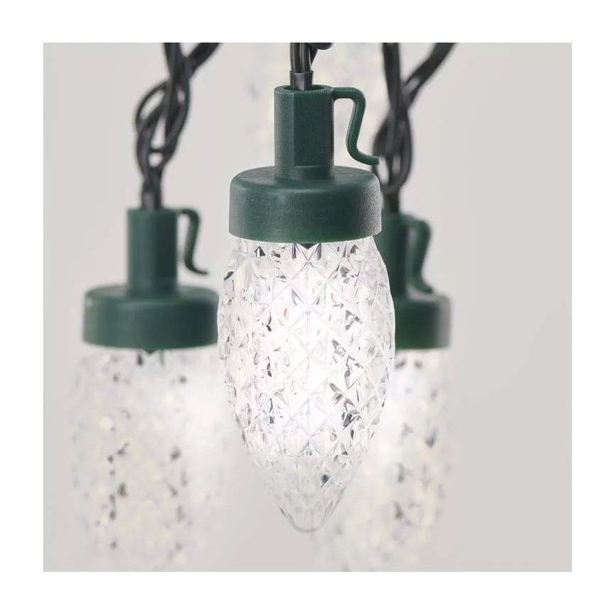 LED Utomhus julslinga 50xLED/8 funktioner 14,8 m IP44 kall vit