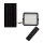 LED Utomhus ljusreglerad solcell reflektor LED/10W/3,2V IP65 4000K svart + fjärrkontroll