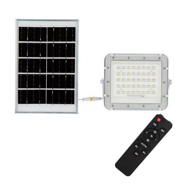 LED Utomhus ljusreglerad solcell reflektor LED/10W/3,2V IP65 6400K vit + fjärrkontroll