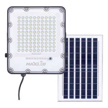 LED Utomhus ljusreglerad solcell strålkastare LED/100W/3,2V 4500K IP65 svart + fjärrkontroll