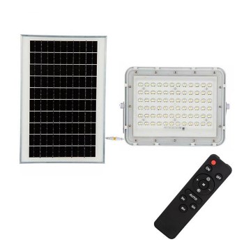 LED Utomhus ljusreglerad solcell strålkastare LED/15W/3,2V IP65 6400K vit + fjärrkontroll