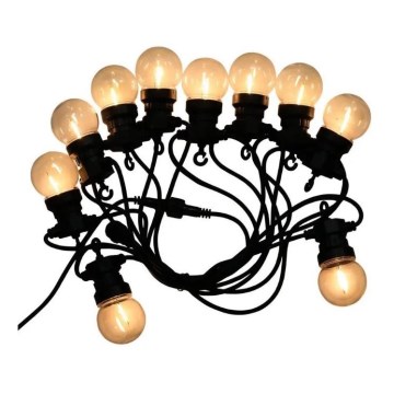 LED Utomhus slinga STRING 5m 10xLED/0,4W/24/230V 3000K IP44
