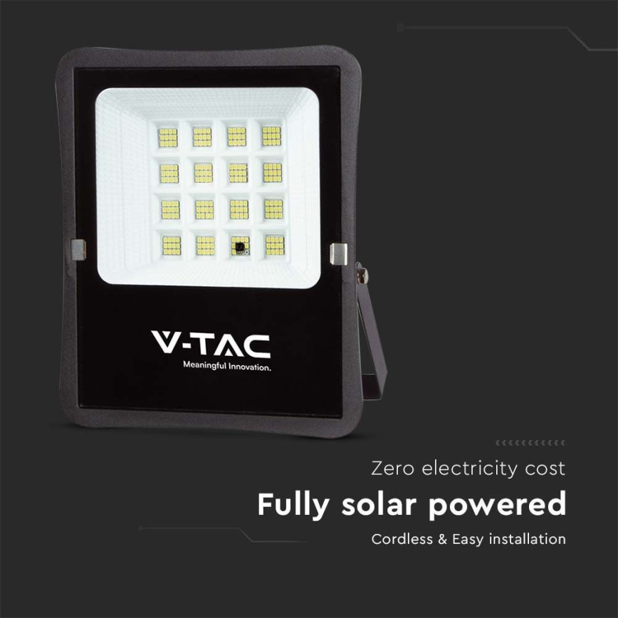 LED Utomhus solar strålkastare LED/12W/3,2V 4000K IP65 + fjärrkontroll